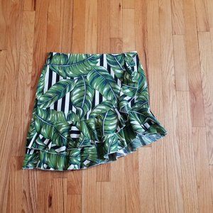 Red Carter printed ruffle-trimmed Skirt Size L